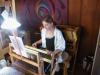 Danielle at a loom